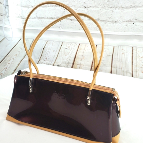 Beijo Chocolate Beige PU Leather Shoulder Bag - Picture 3 of 15